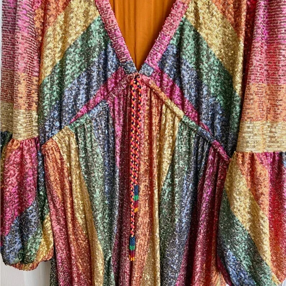 Farm Rio Sequin Midi Dress XL - Picture 3 of 7